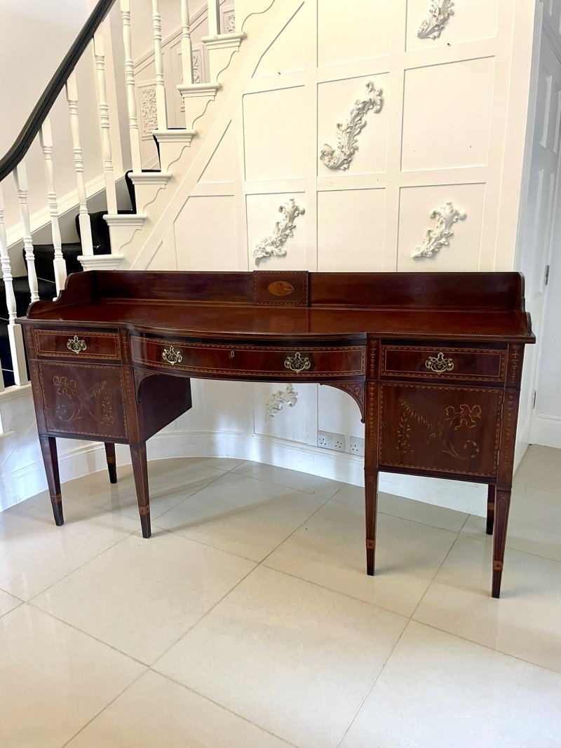 Magnificent Quality Large Antique George III Inlaid Mahogany Sideboard - Image 15